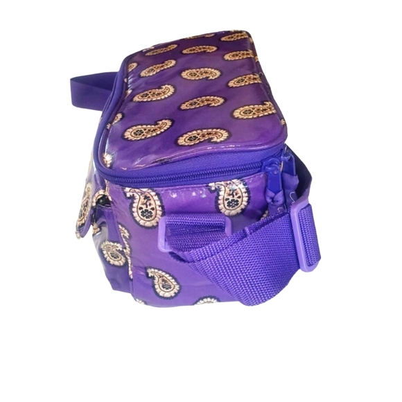 VERA BRADLEY Purple/Tan Paisley Print Insulated Food Storage/ Lunch Box/… - Picture 3 of 8